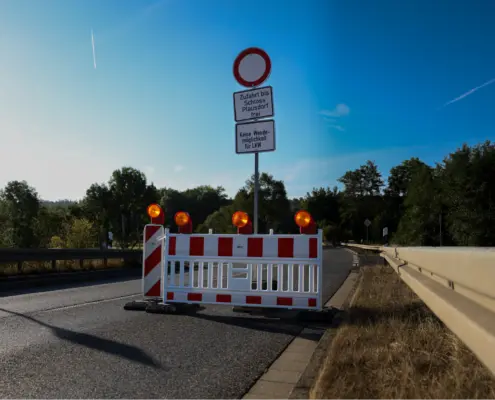 Verkehrssicherung B62