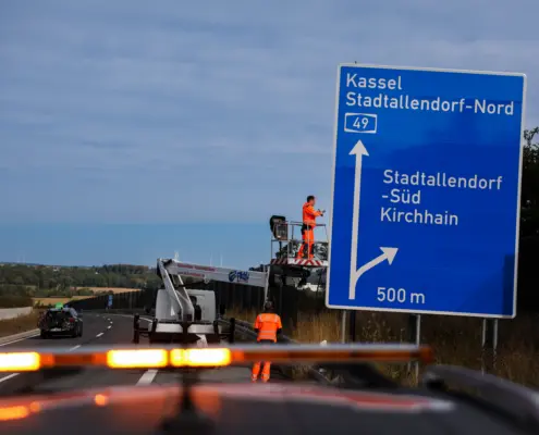 Verkehrssicherung B62
