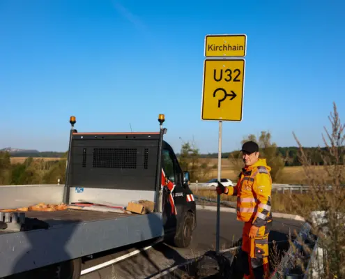 Verkehrssicherung B62