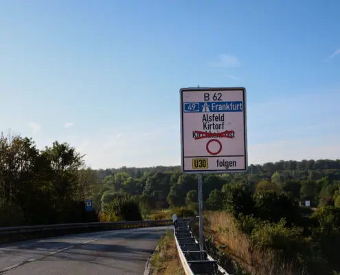 Verkehrssicherung B62