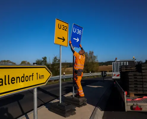 Verkehrssicherung B62